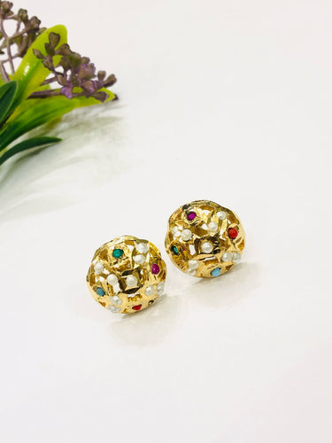 Small Multi Jadau Earrings